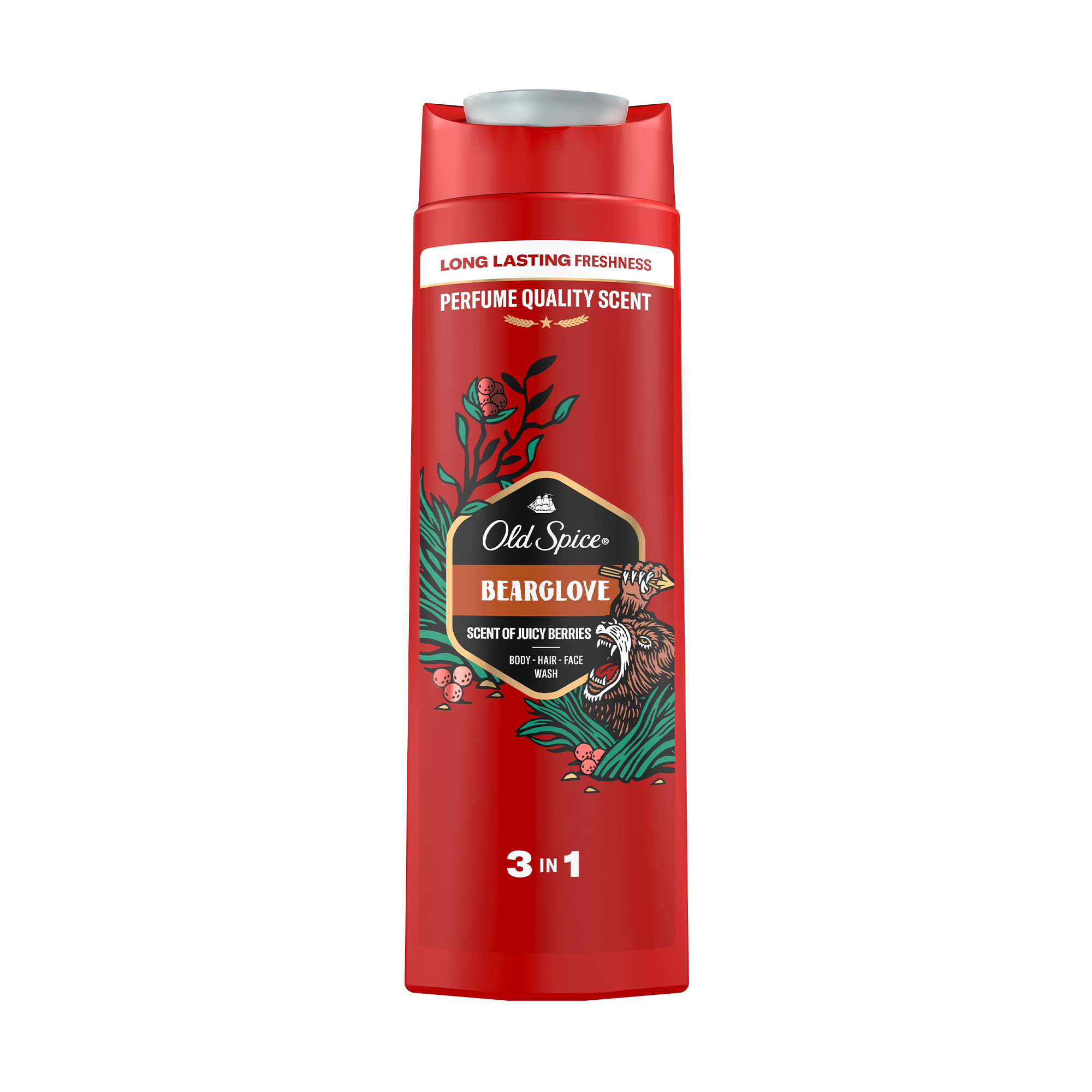 Чоловічий гель-шампунь для душу 3 в 1 Old Spice Bearglove, 400 мл