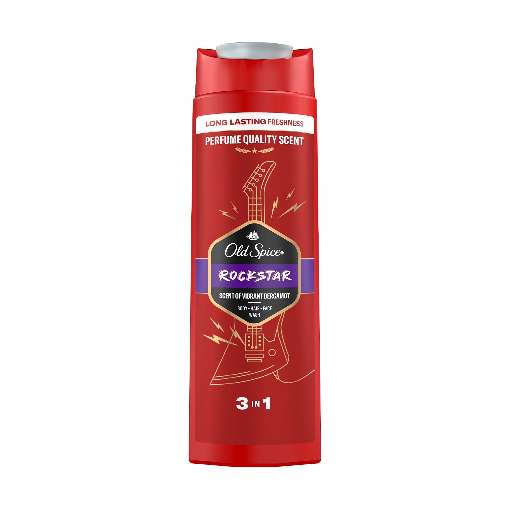 Чоловічий гель-шампунь для душу 3 в 1 OLD SPICE Rockstar, 400 мл
